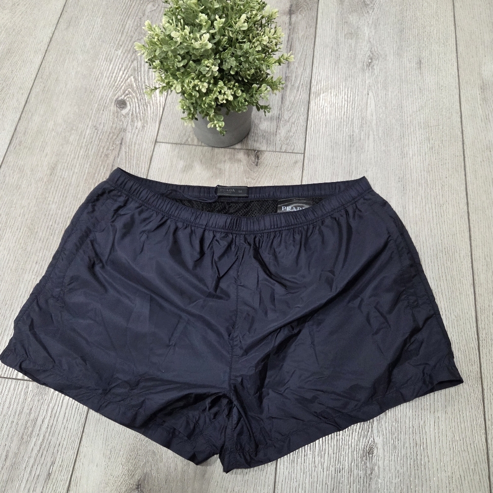 Prada Black Swim Shorts Lightweight Athletic Design